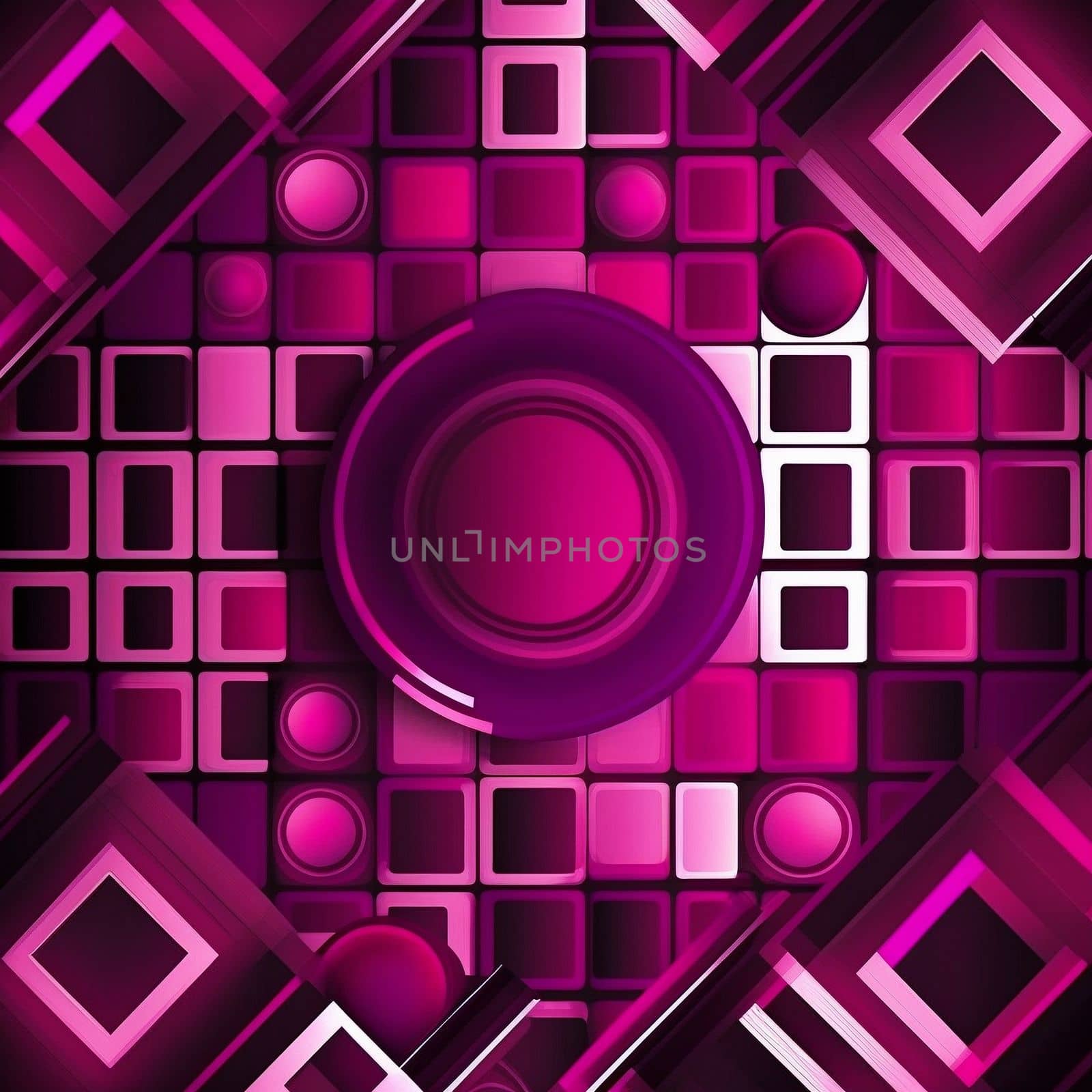 Panton next year, magenta, neon geometric shapes, background. High quality illustration