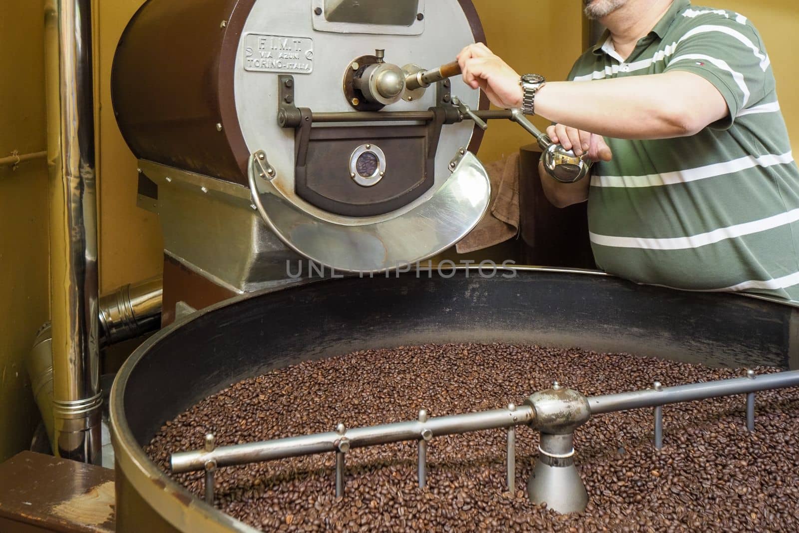 raw green coffee beans from bio ethical agriculture in costa rica roasted in Cremona Italy at Denti Torrefazione