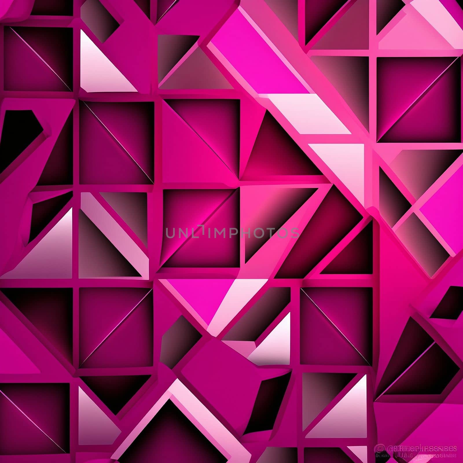 Panton next year, magenta, neon geometric shapes, background. High quality illustration