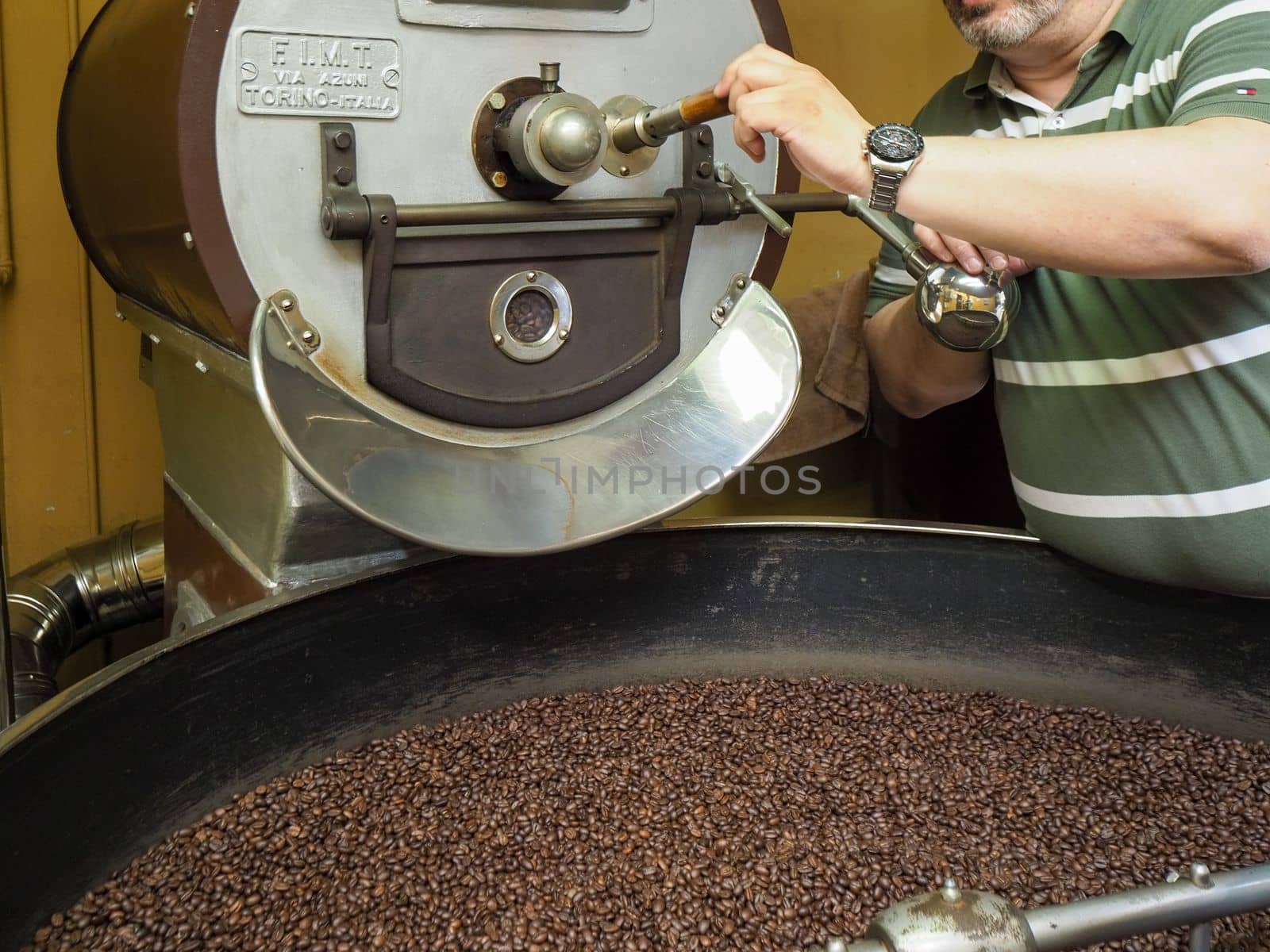 raw green coffee beans from bio ethical agriculture in costa rica roasted in Cremona Italy at Denti Torrefazione