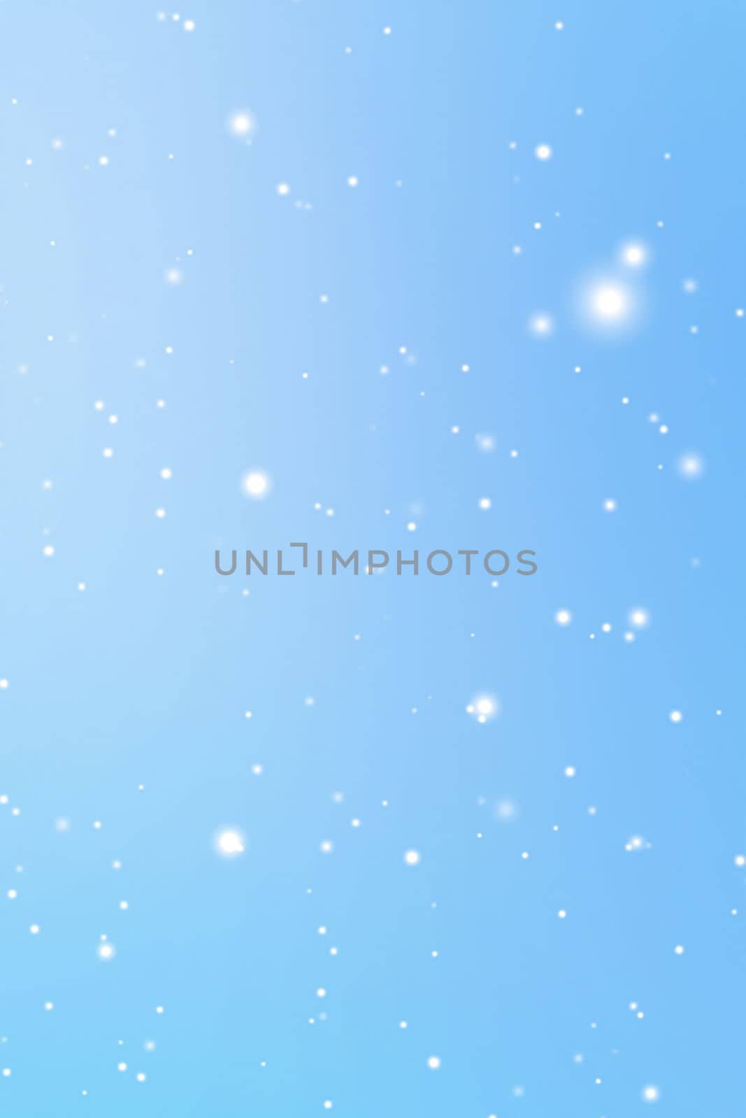 Winter holidays and wintertime background, white snow falling on blue backdrop, snowflakes bokeh and snowfall particles as abstract snowing scene for Christmas and snowy holiday design by Anneleven