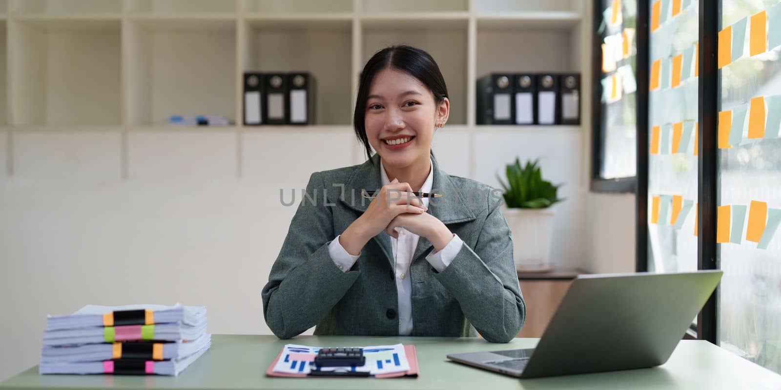 Business Documents, Auditor businesswoman searching document legal prepare paperwork and report for analysis TAX time, accountant Documents data contract partner deal in workplace.