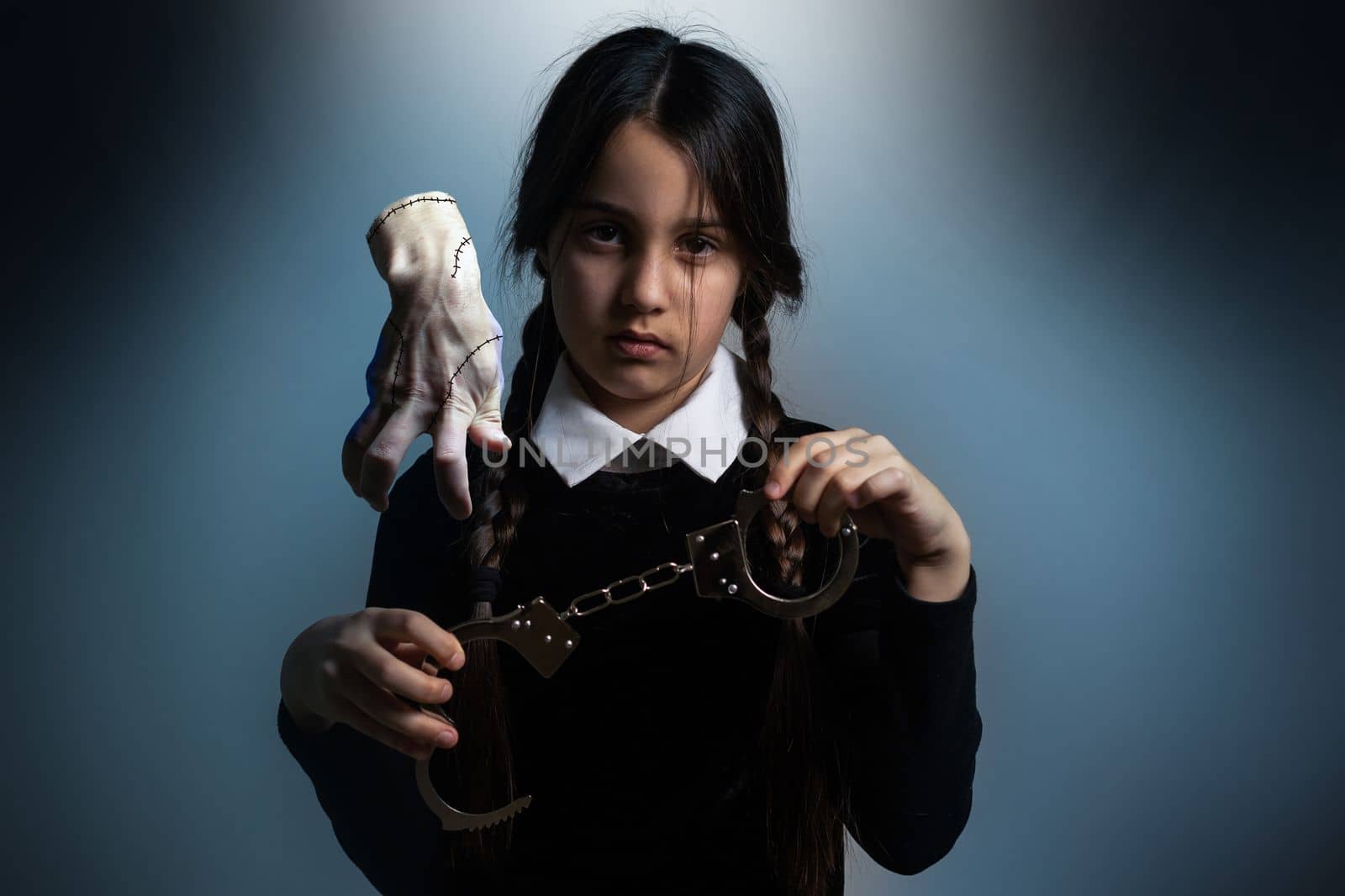 Wednesday Addams. Angry girl student by Andelov13