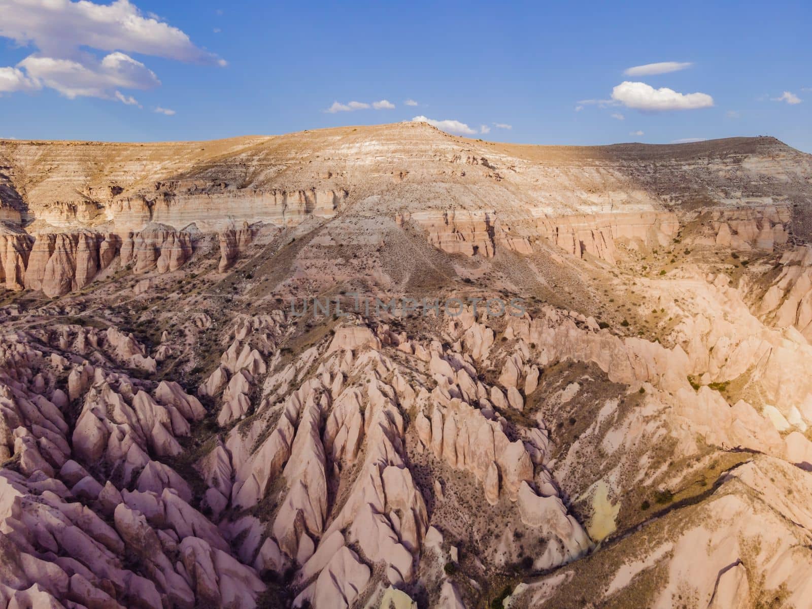 Meskendir Valley Pink Valley. Cappadocia Turkey. Travel to Turkey concept.