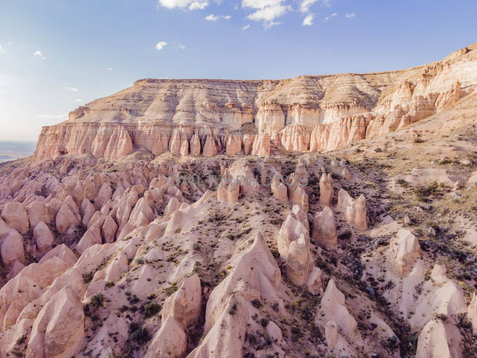 Meskendir Valley Pink Valley. Cappadocia Turkey. Travel to Turkey concept.