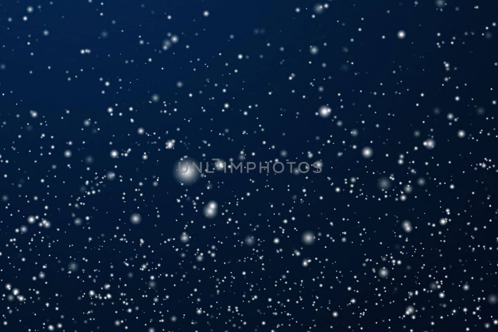 Winter holidays and wintertime background, white snow falling on dark blue backdrop, snowflakes bokeh and snowfall particles as abstract snowing scene for Christmas and snowy holiday design by Anneleven