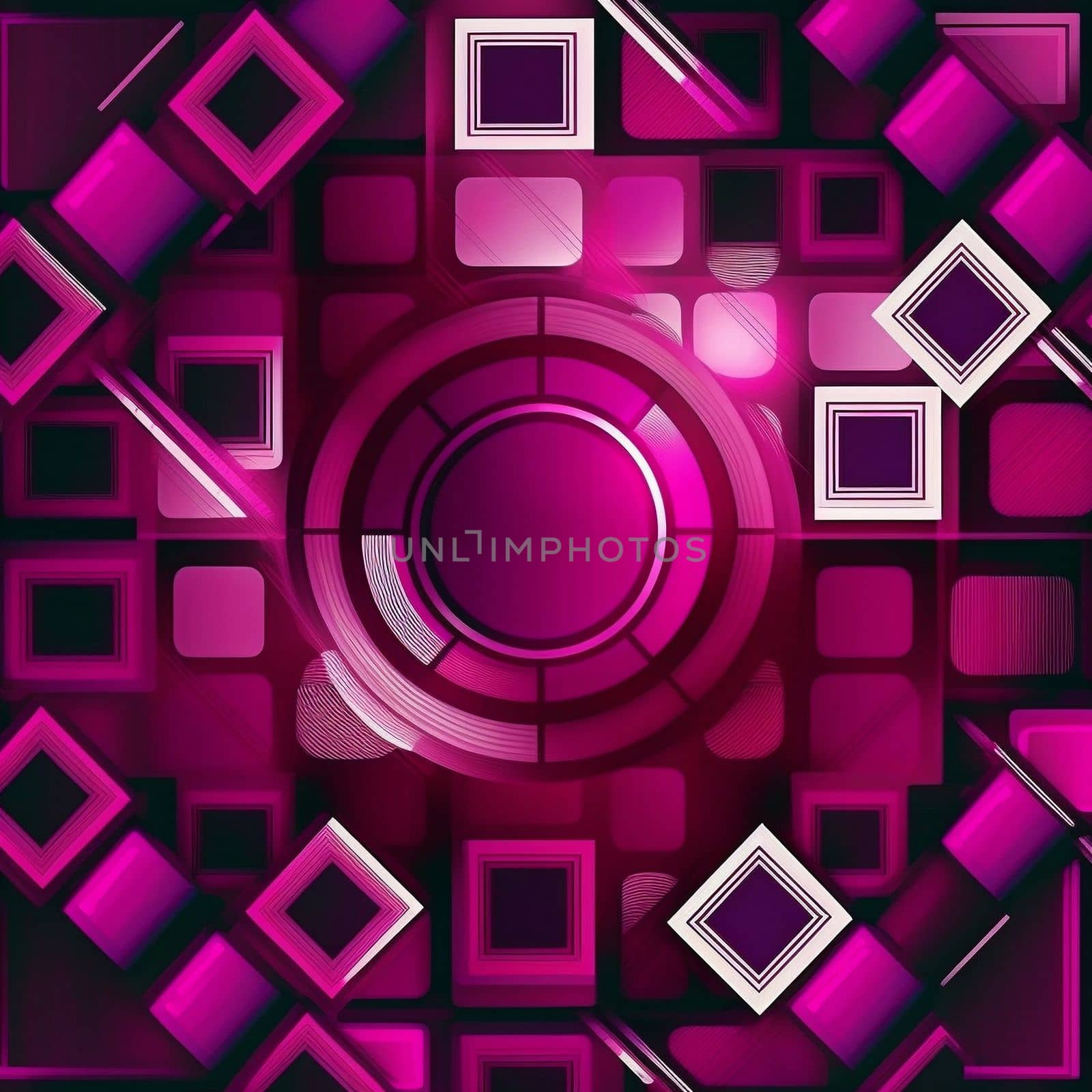 Panton next year, magenta, neon geometric shapes, background by NeuroSky