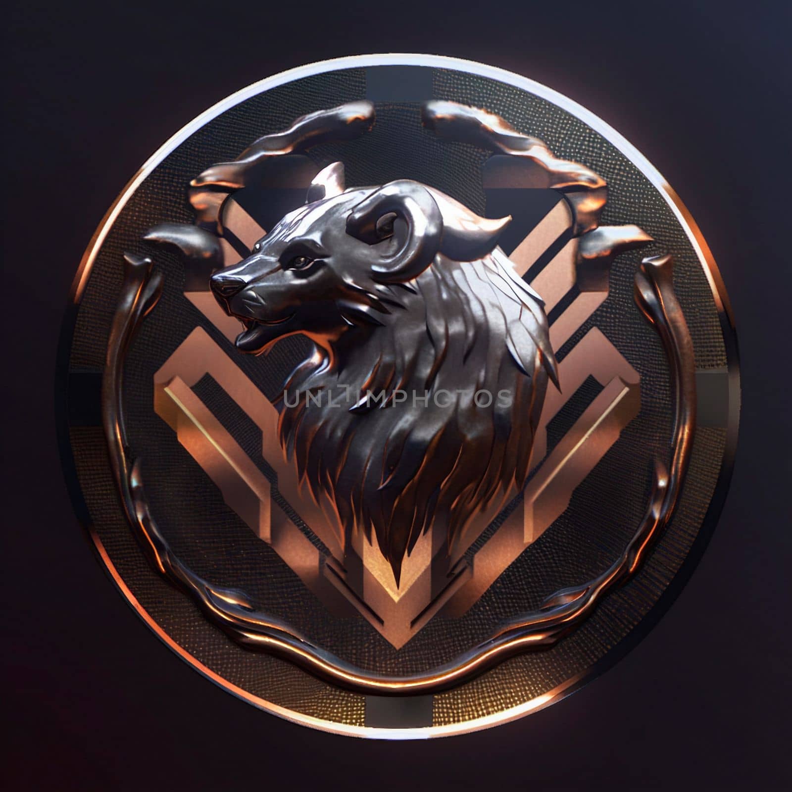 animal logo on a metal token by NeuroSky