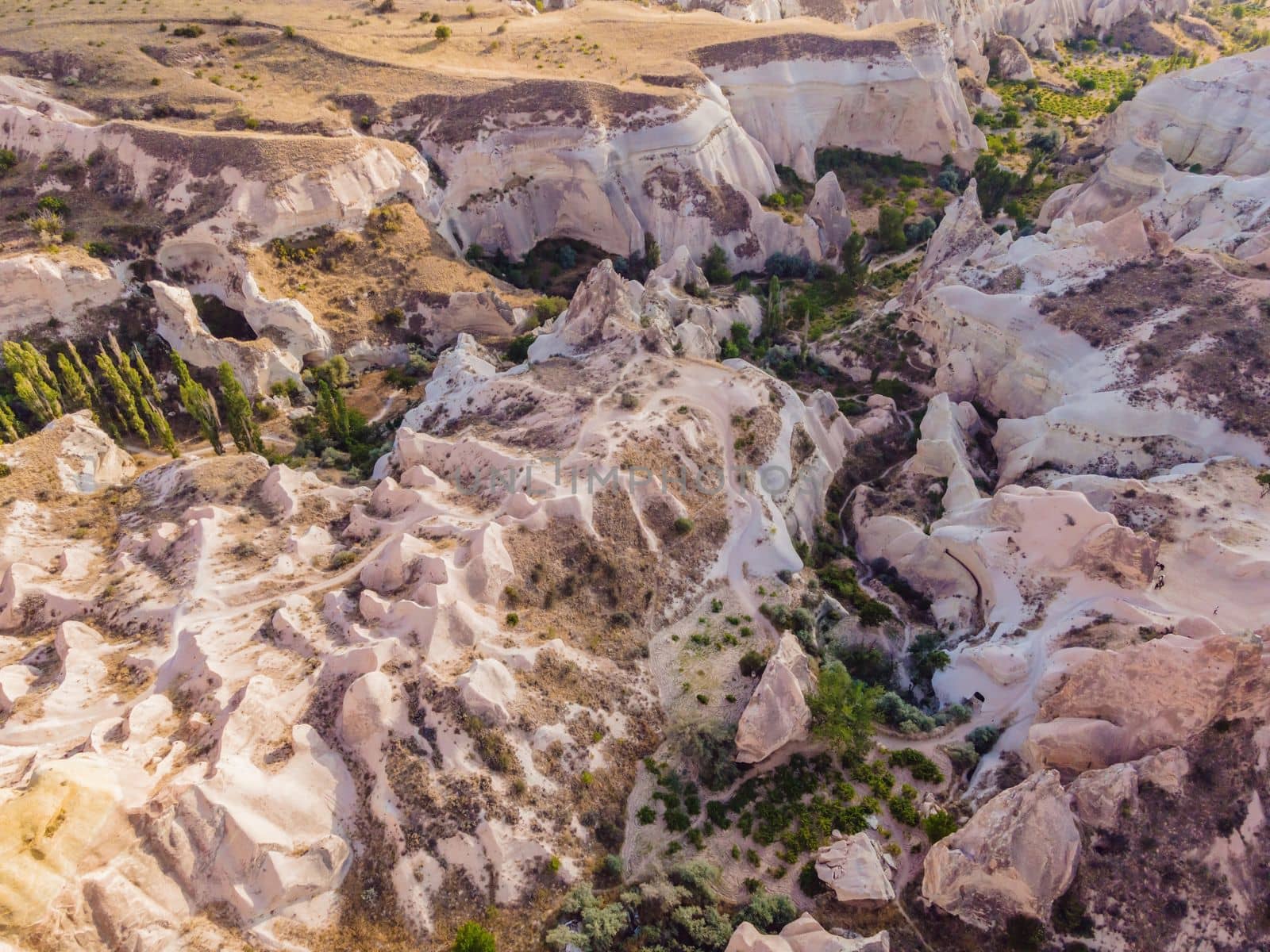 Meskendir Valley Pink Valley. Cappadocia Turkey. Travel to Turkey concept.