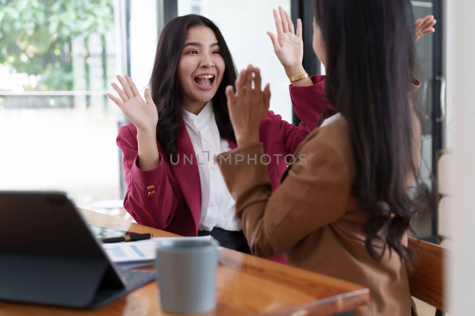 Group of business consultant working management big data and analyze financial document of company. account, finance, business concept.