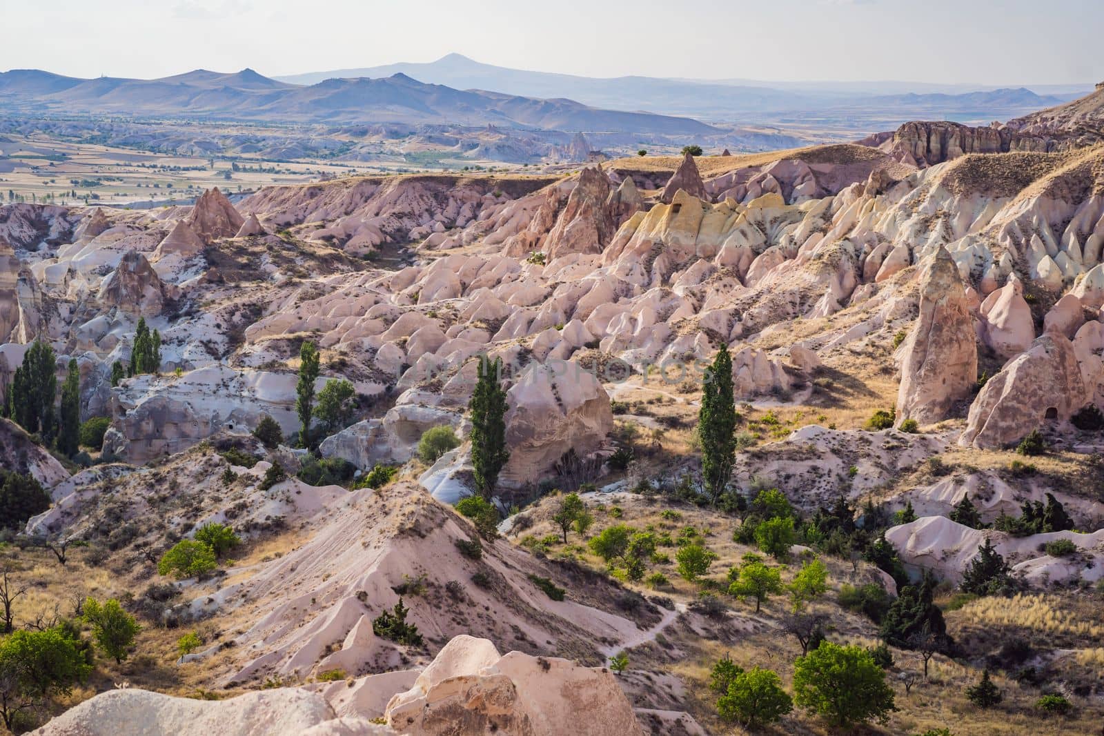 Meskendir Valley, Pink Valley. Cappadocia Turkey. Travel to Turkey concept by galitskaya