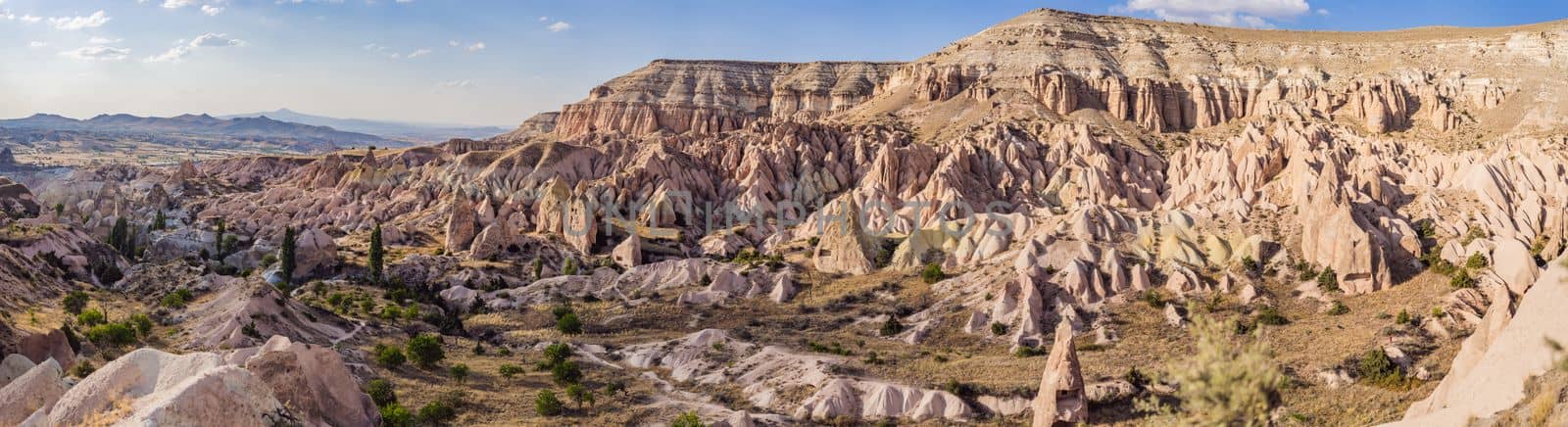 Meskendir Valley Pink Valley. Cappadocia Turkey. Travel to Turkey concept.
