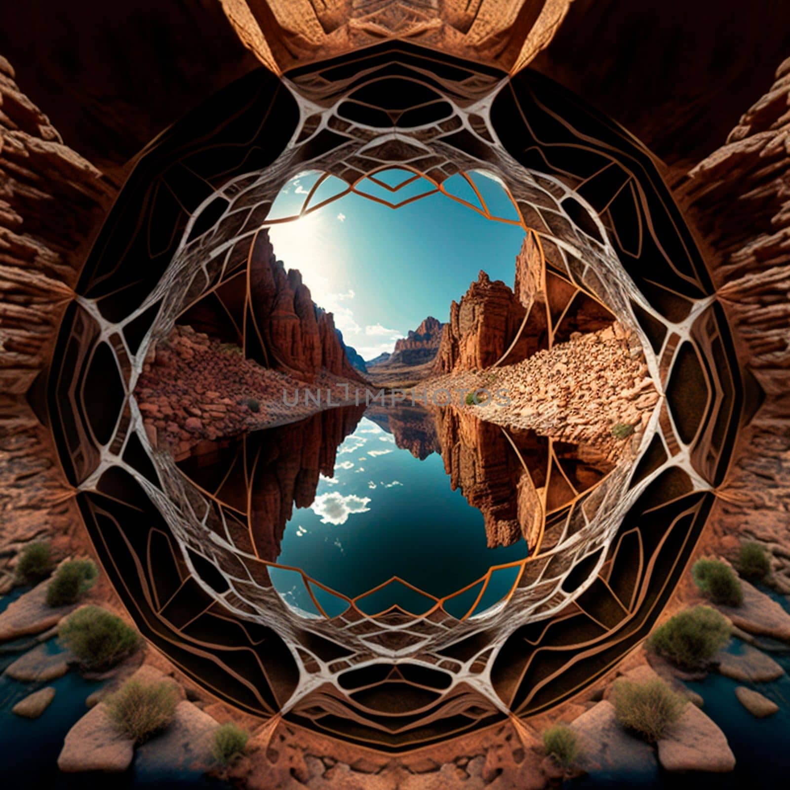 Looking through the web at the mountains by NeuroSky