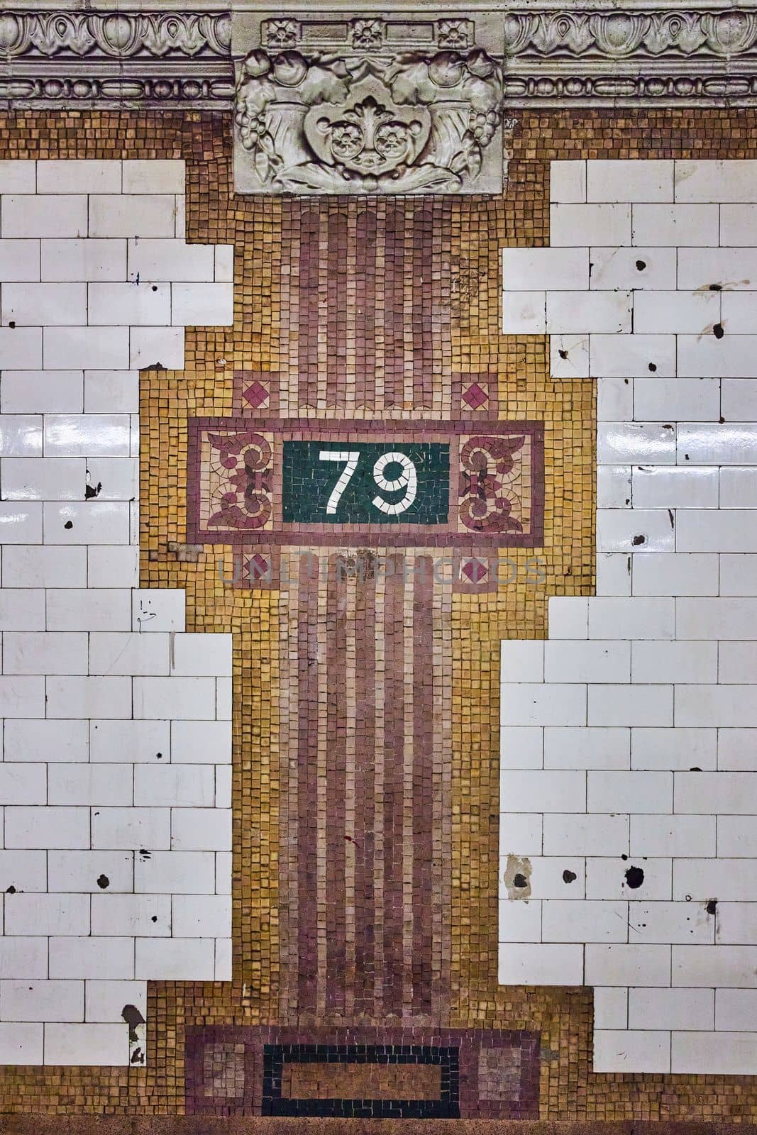 Image of Subway mosaic underground New York City 79th Street