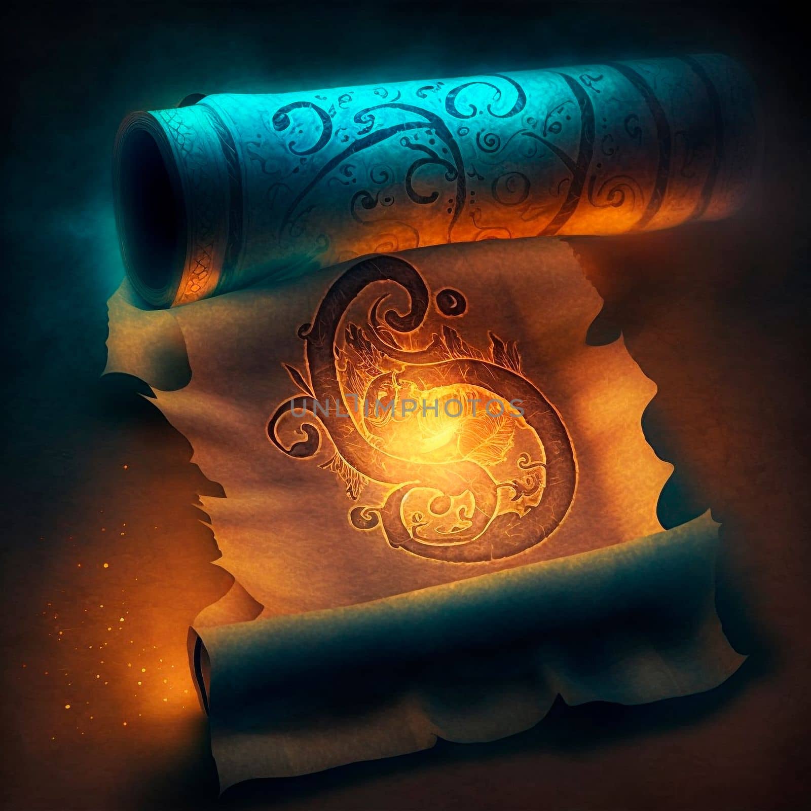 Ancient Magic List. High quality illustration