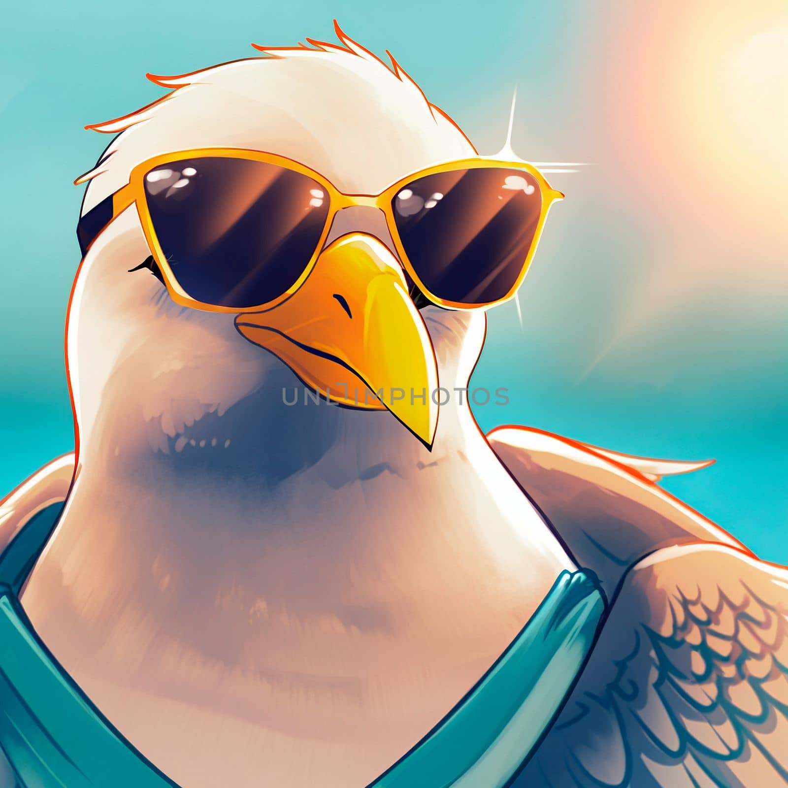 Seagull in sunglasses by NeuroSky