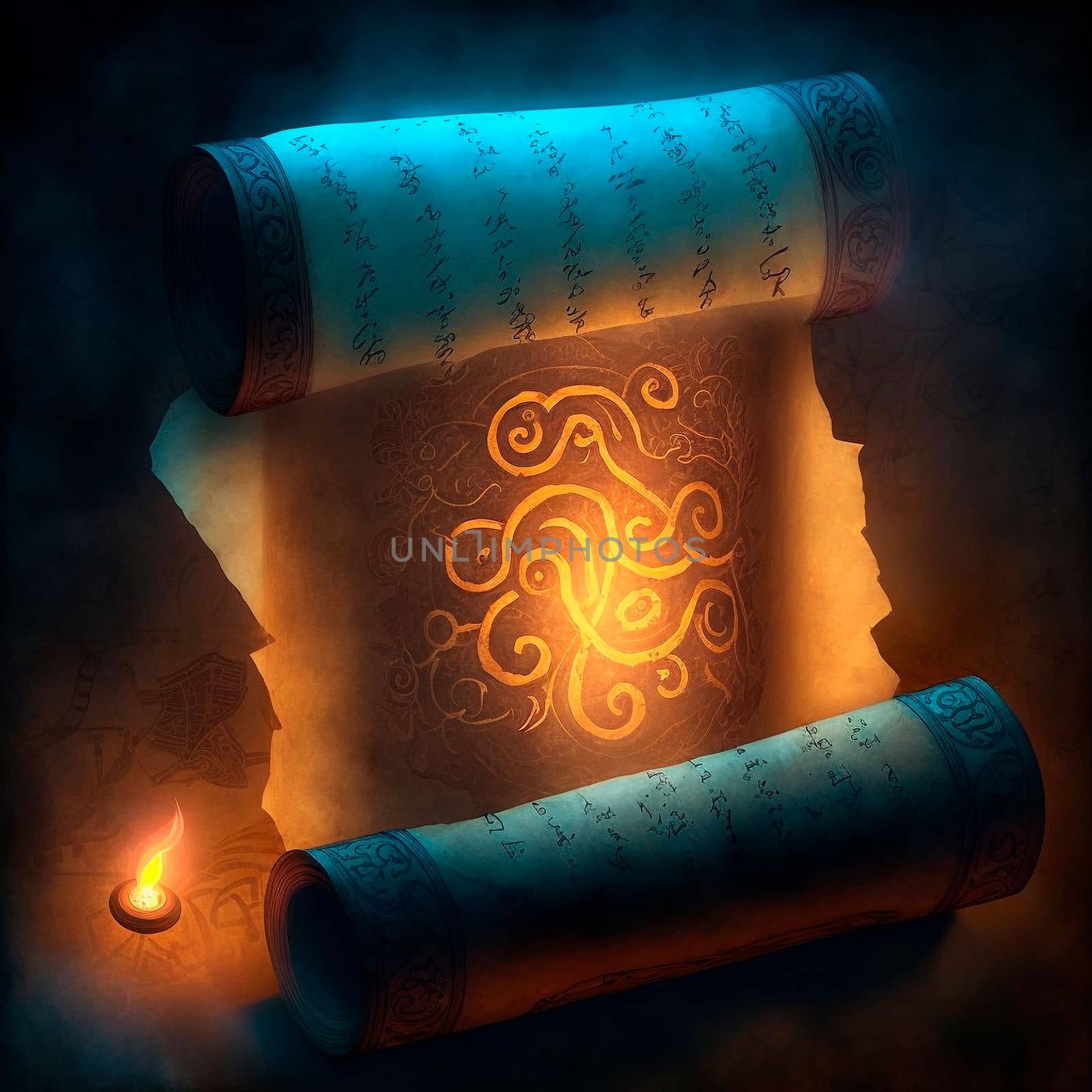 Ancient Magic List. High quality illustration