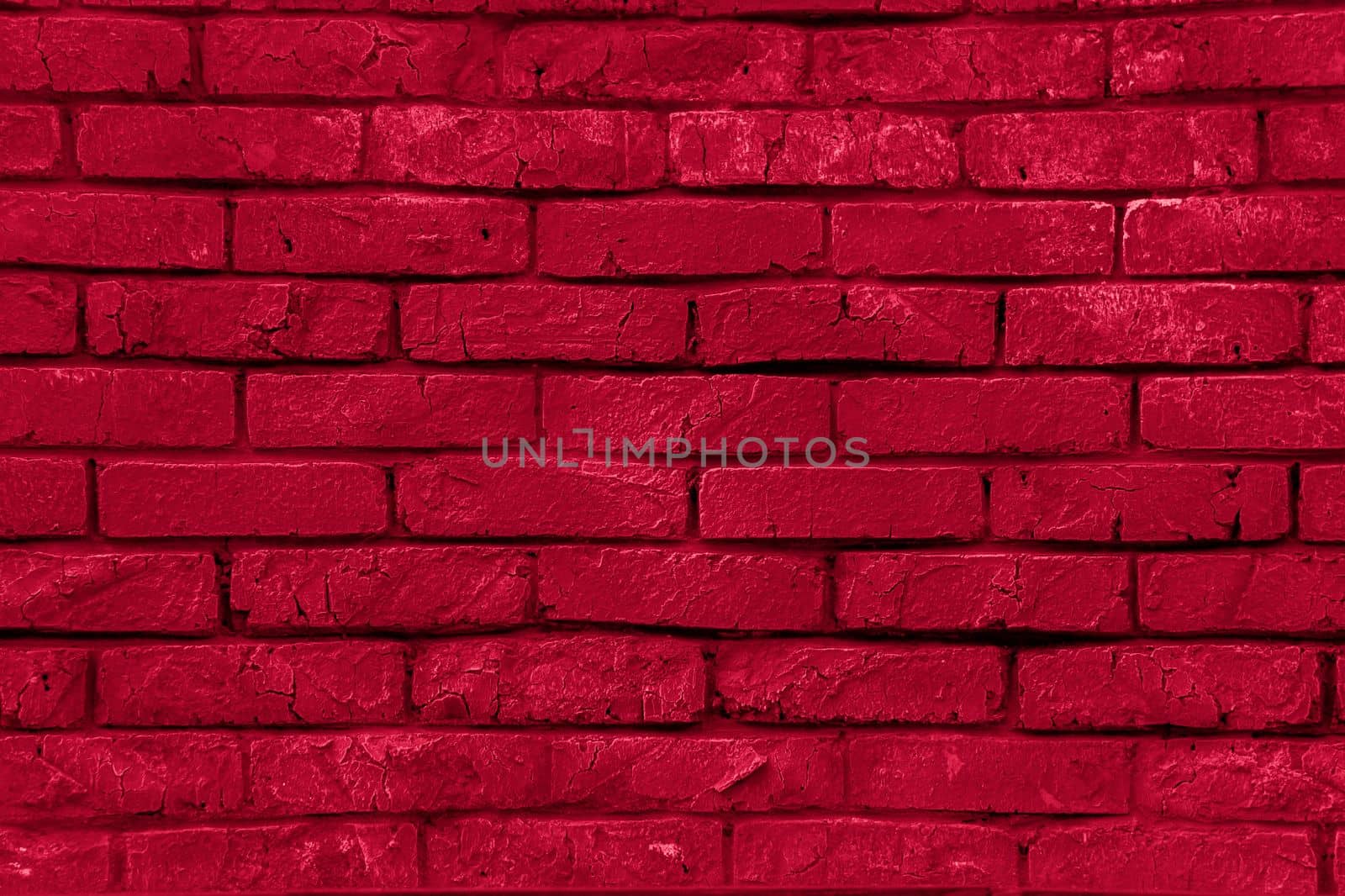 The texture of a red painted brick wall. Grunge background. Brick surface. Close-up background. by Alina_Lebed