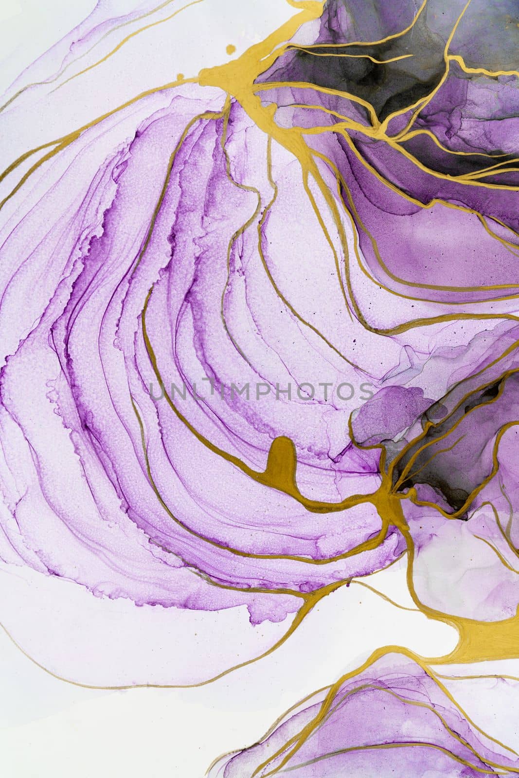 Marble ink abstract art from meticulous original painting abstract background by biancoblue