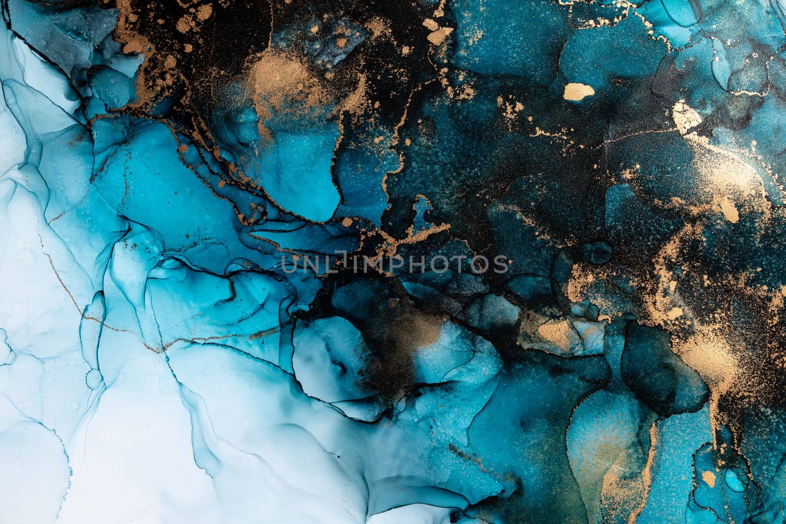 Marble ink abstract art from exquisite original painting for abstract background . Painting was painted on high quality paper texture to create smooth marble background pattern of ombre alcohol ink .