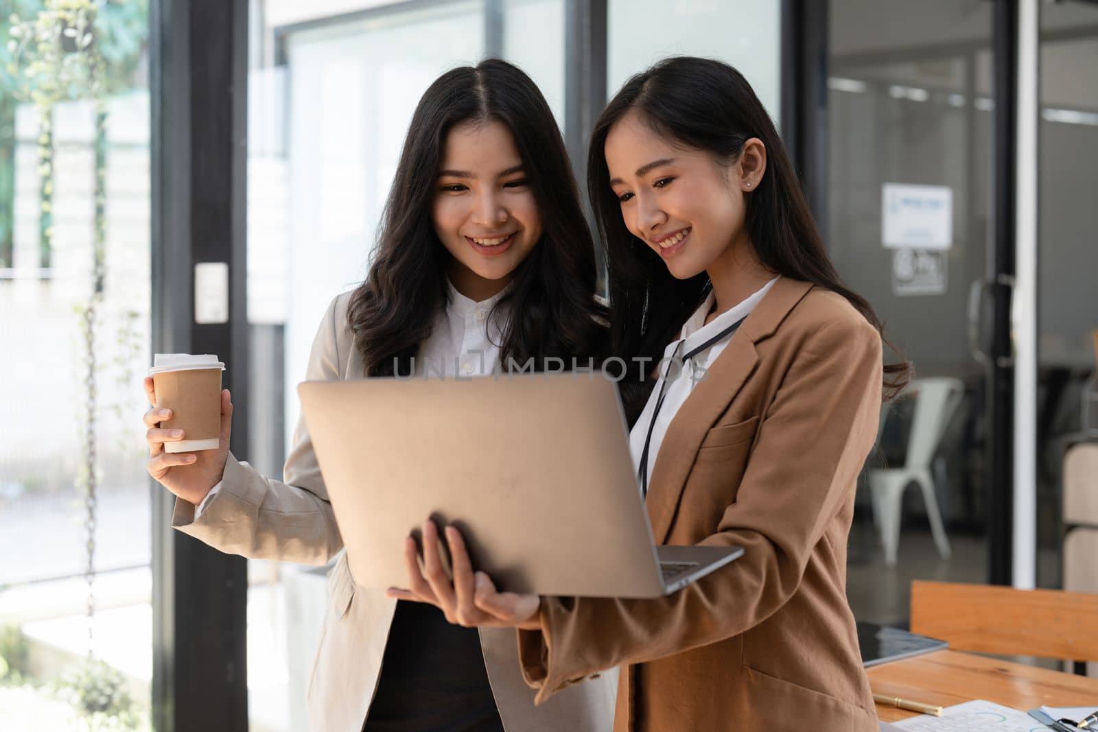 Group of business consultant working management big data and analyze financial document of company. account, finance, business concept.