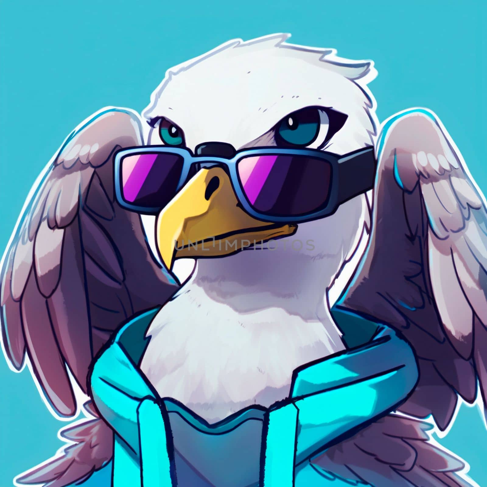 Seagull in sunglasses by NeuroSky