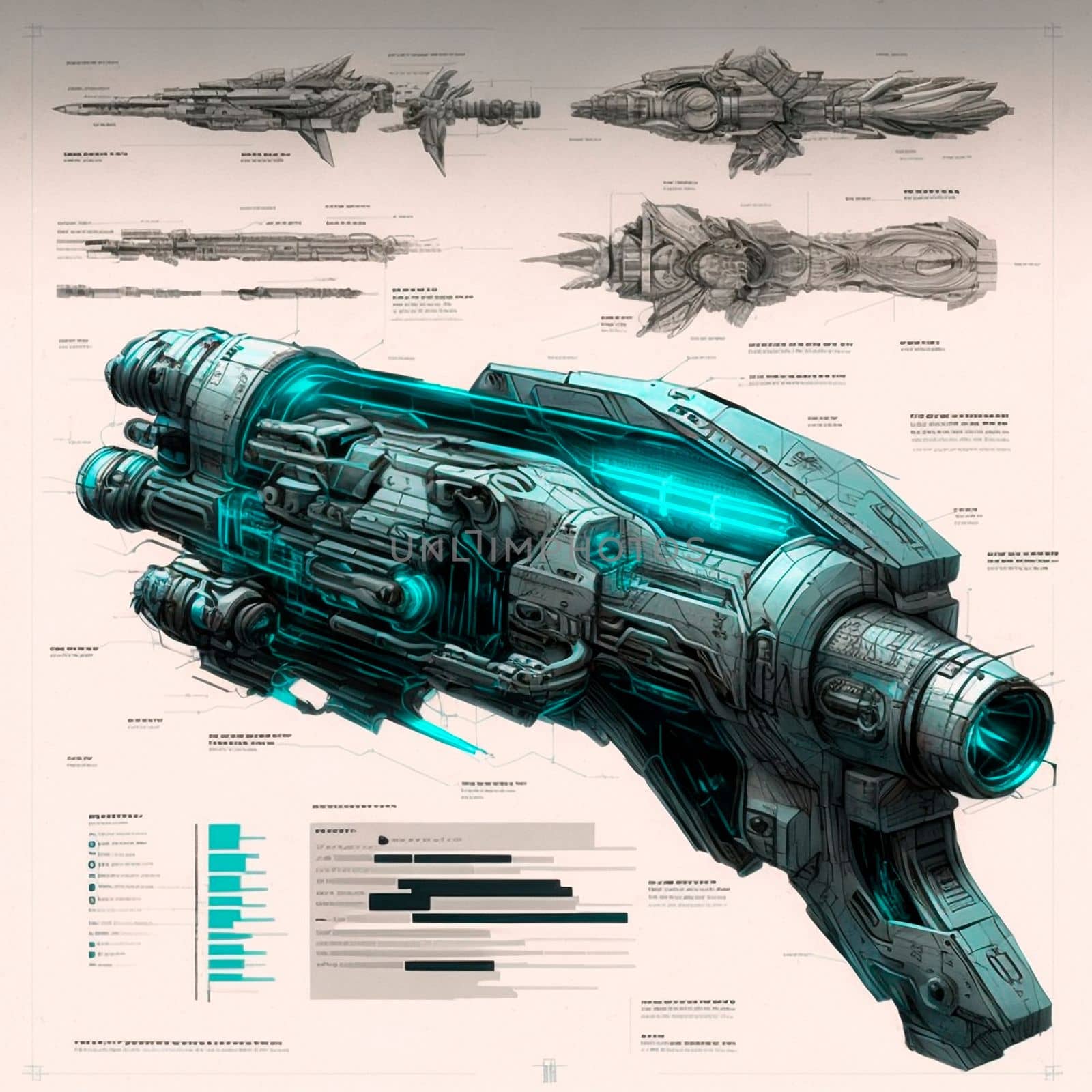 Sketch of a futuristic weapon by NeuroSky