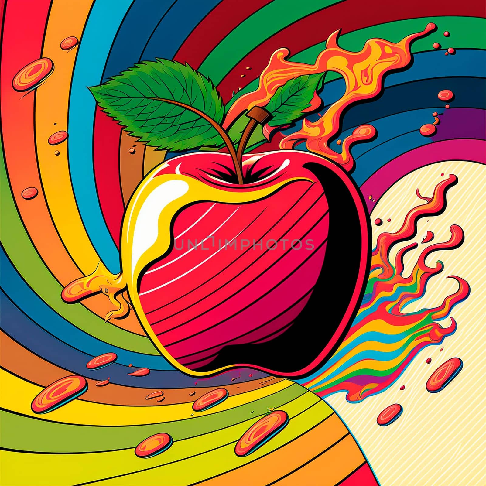 Apple in the style of pop art by NeuroSky