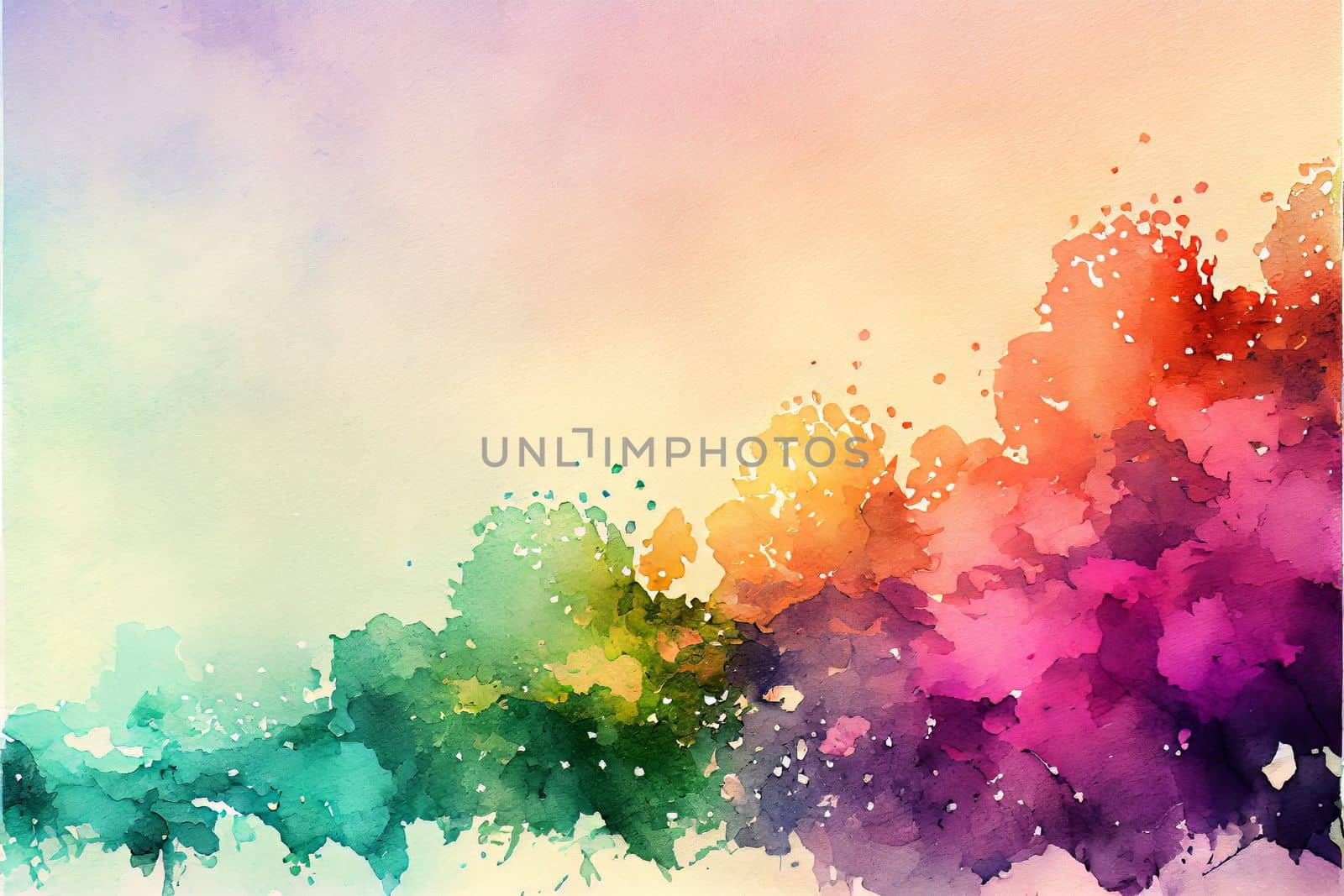 Abstract watercolor multicolor textured background by Zakharova