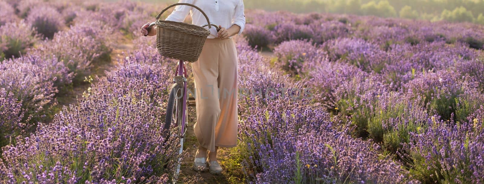 Beautiful woman on the lavender field by Andelov13