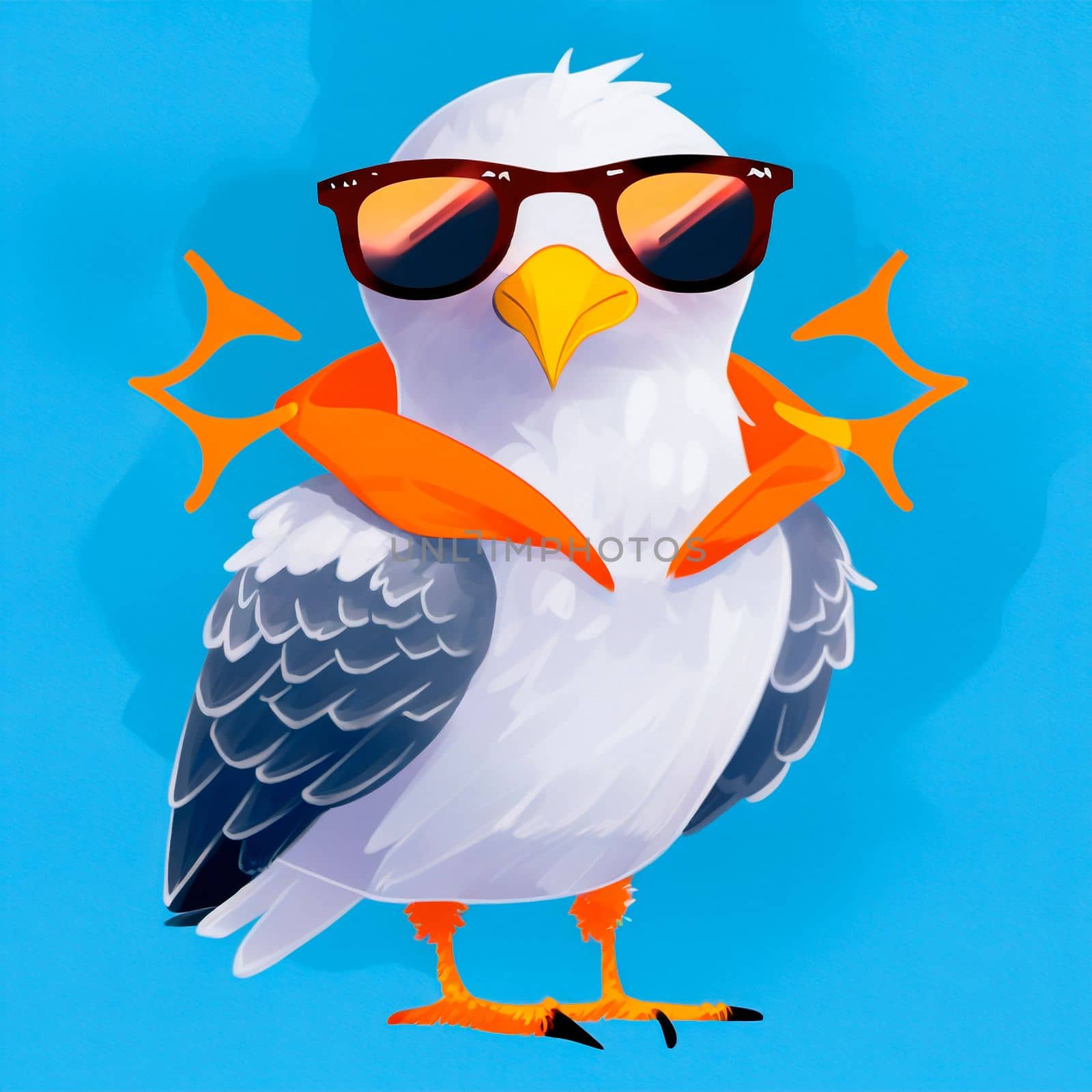 Seagull in sunglasses by NeuroSky