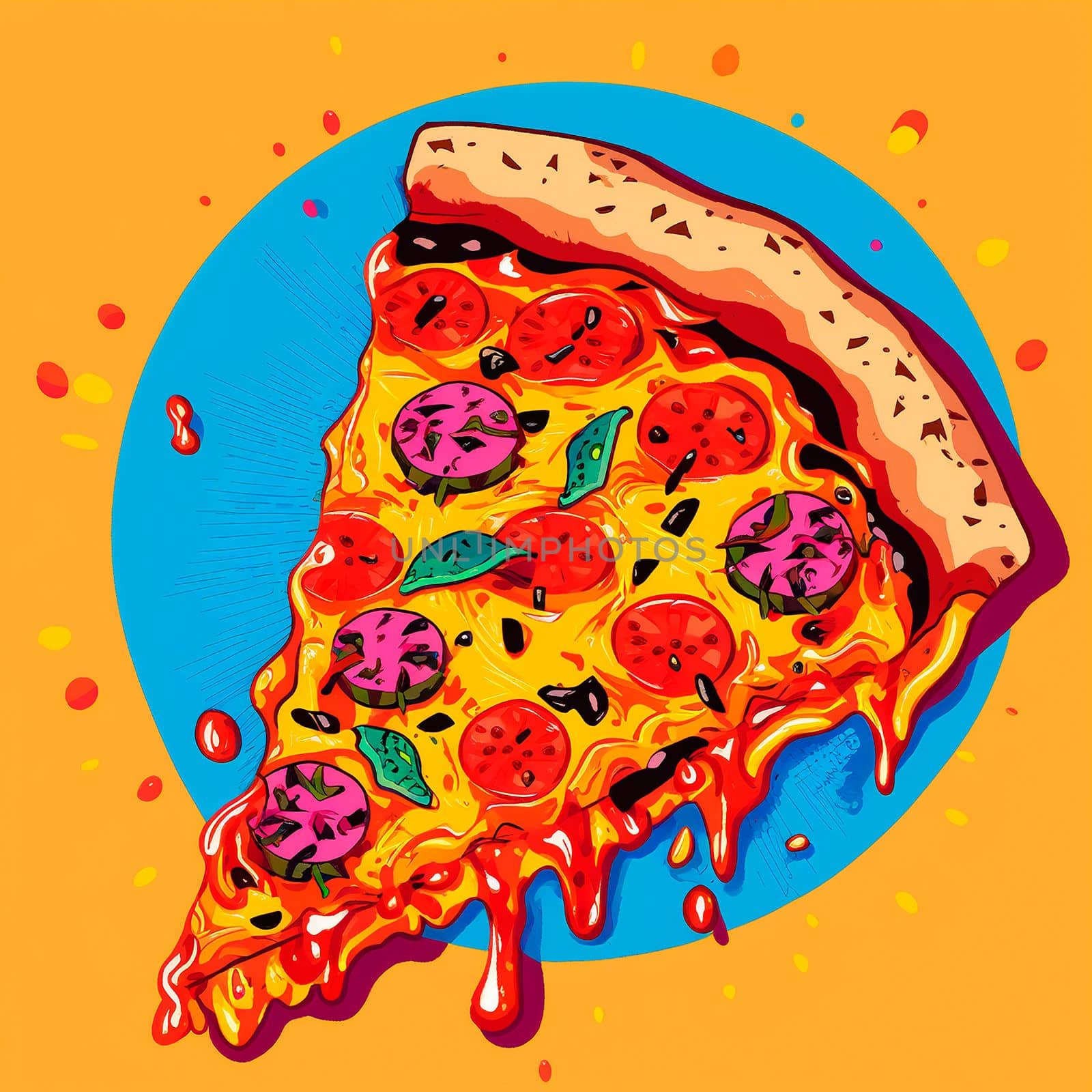 Pizza illustration. High quality illustration