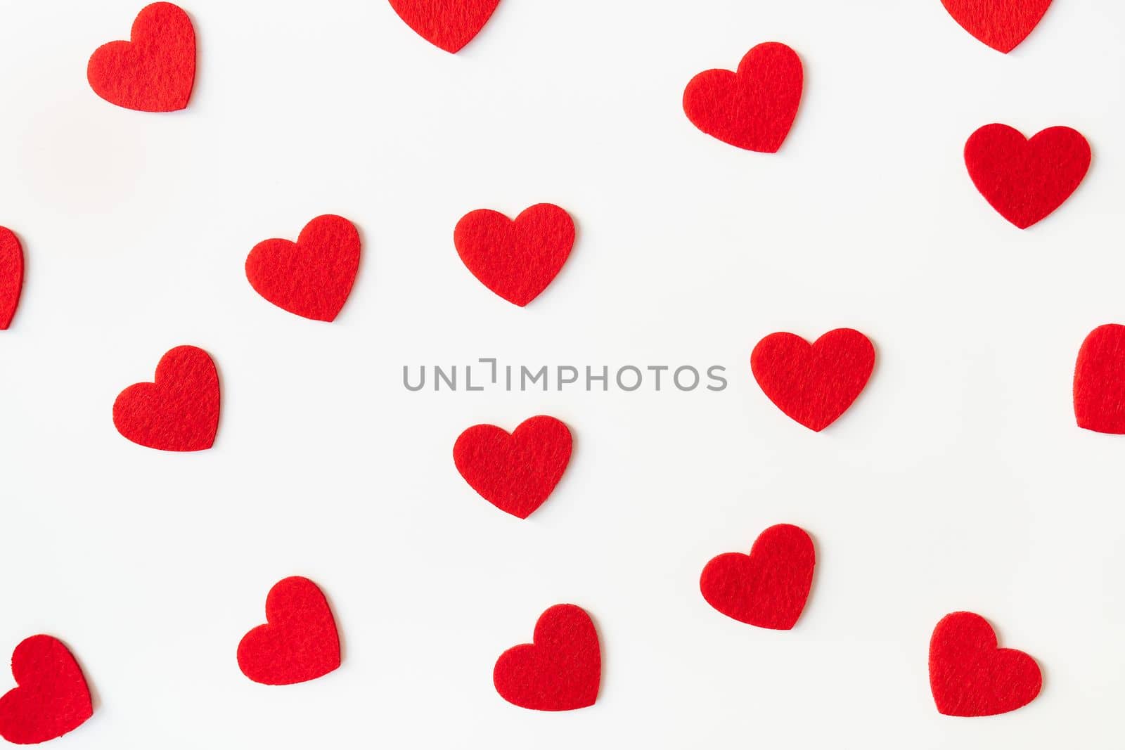 The background which consists of red hearts. Love concept, greeting card for valentine's day