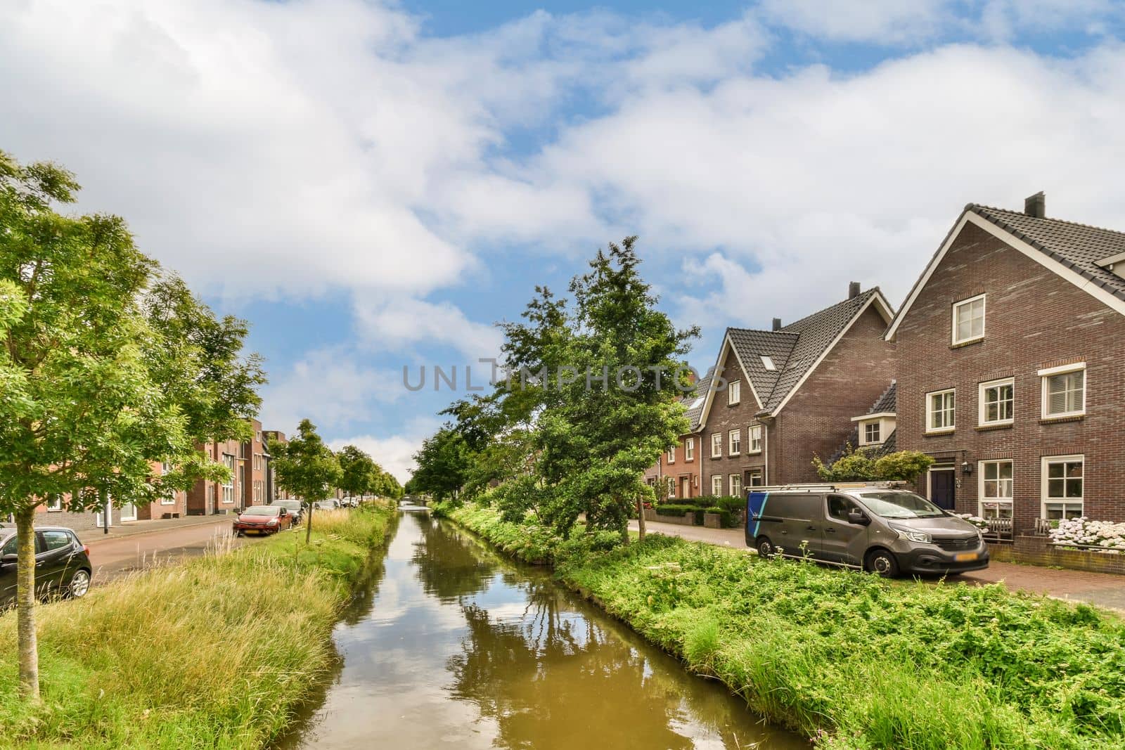 View of street near building with beauty of vegetation outside