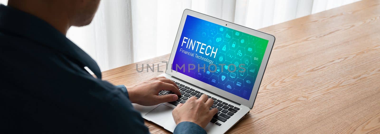 Fintech financial technology software for modish business to analyze marketing strategy