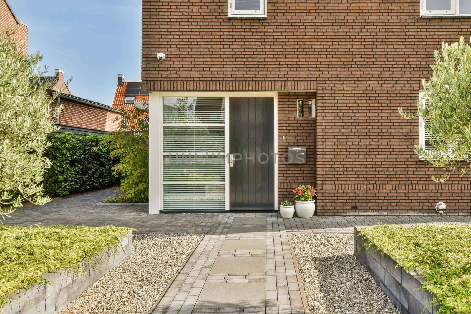 View of street near building with beauty of vegetation outside