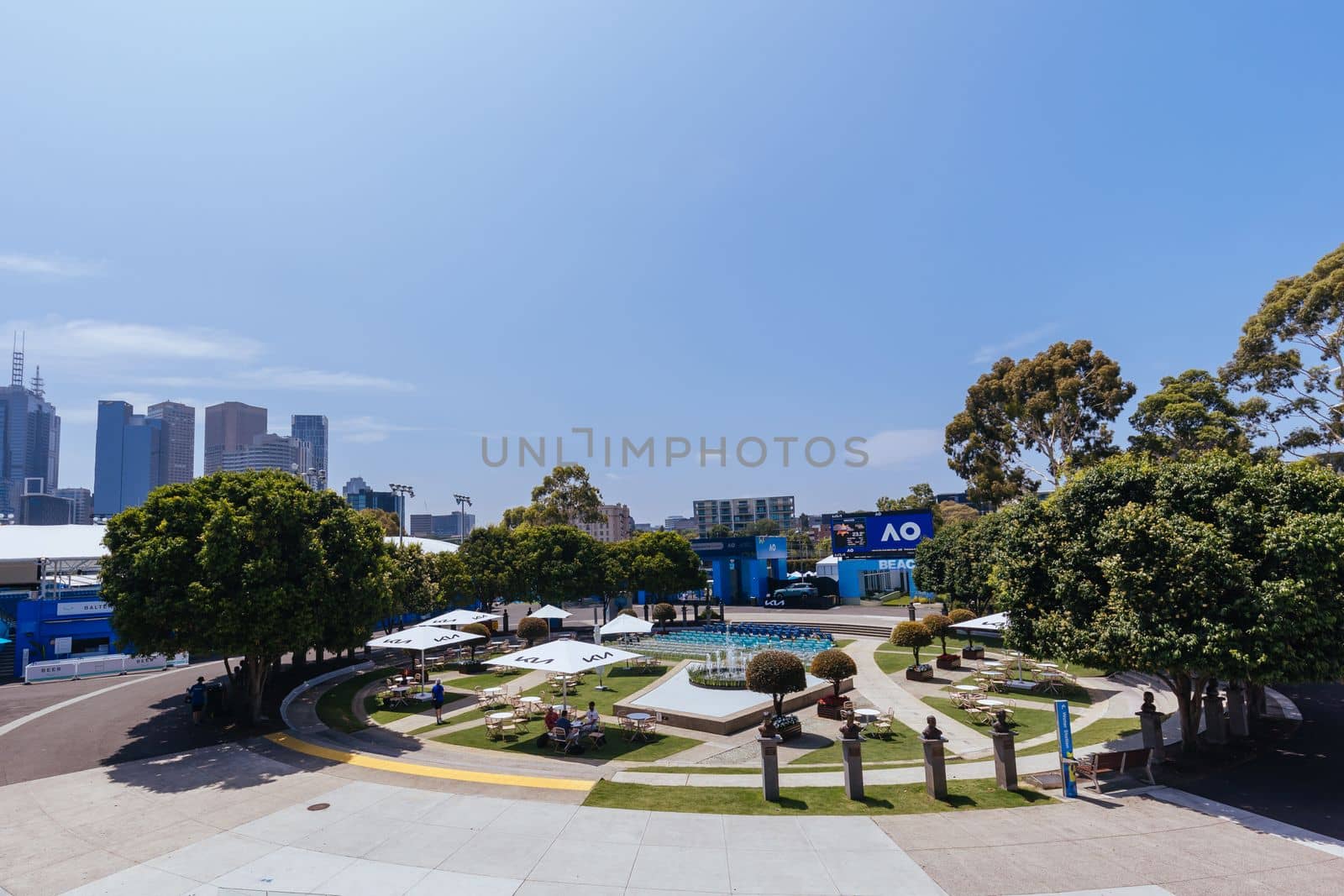 MELBOURNE, AUSTRALIA - JANUARY 13: Atmosphere and venue shots ahead of the 2023 Australian Open at Melbourne Park on January 13, 2023 in Melbourne, Australia.