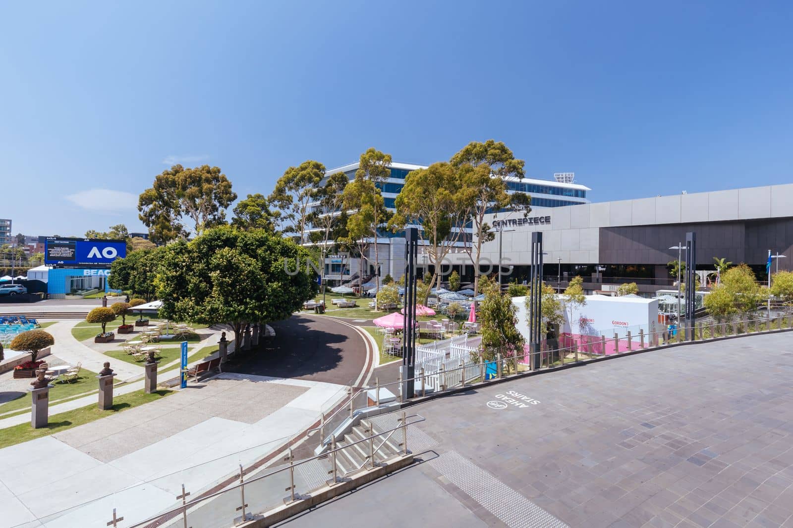 MELBOURNE, AUSTRALIA - JANUARY 13: Atmosphere and venue shots ahead of the 2023 Australian Open at Melbourne Park on January 13, 2023 in Melbourne, Australia.