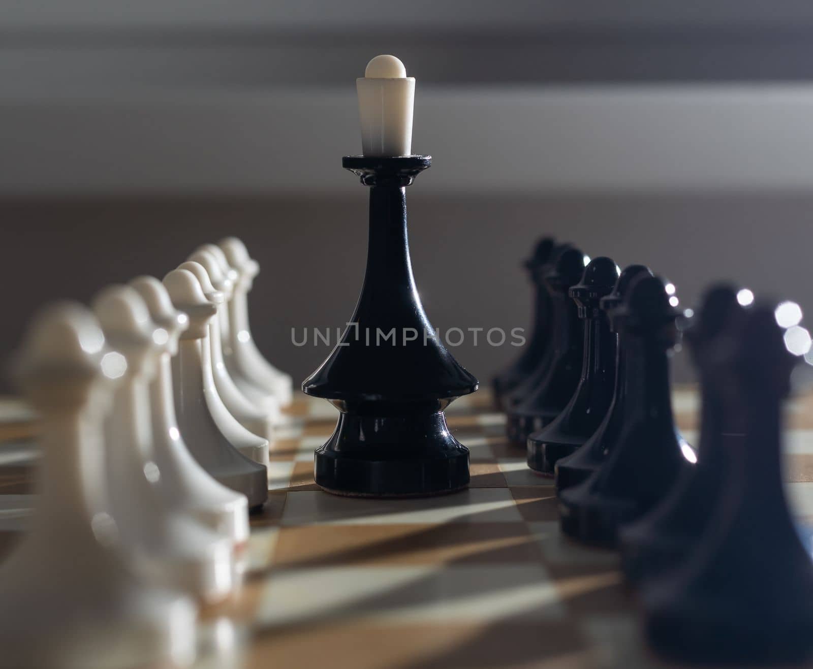 chess board game for ideas and competition and strategy, business success concept.