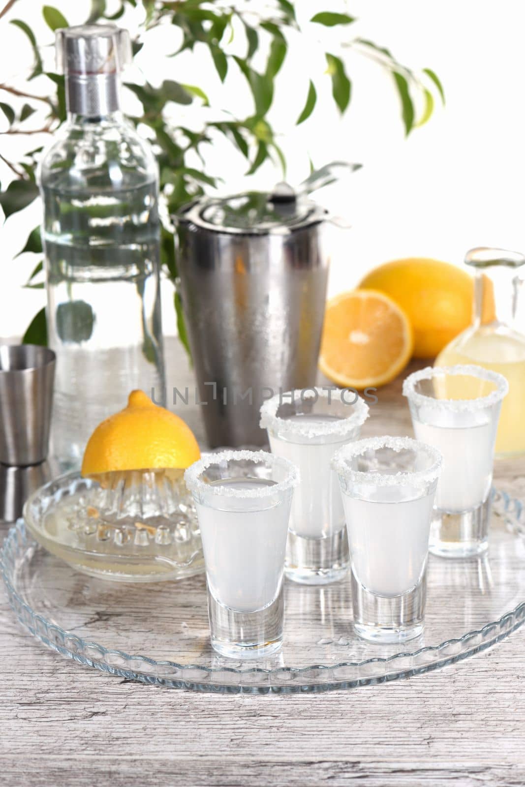 Shots vodka with lemon by Apolonia