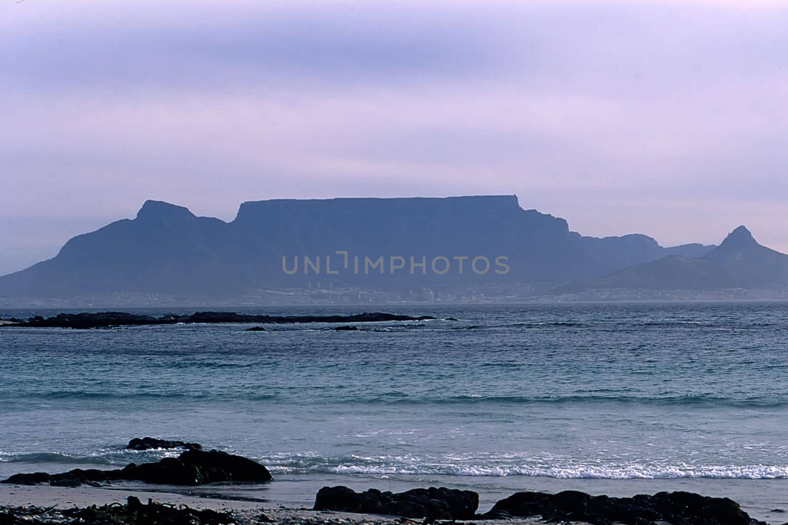view of the table mountain, cape town, western cape, south africa