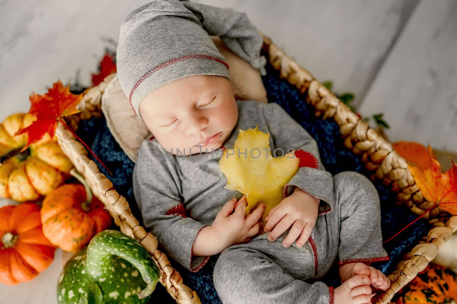 Newborn boy studio portrait by tan4ikk1