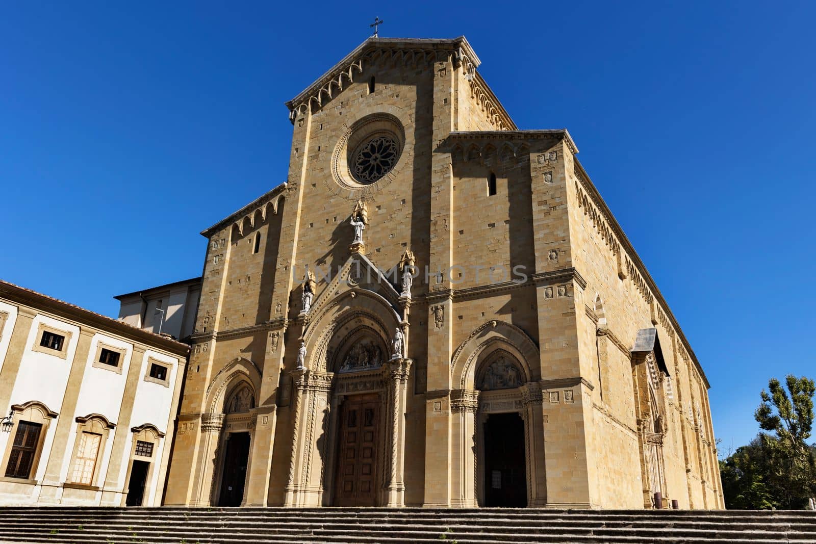 Arezzo Cathedral SS. Donato and Pietro exterior , Tuscany , Italy