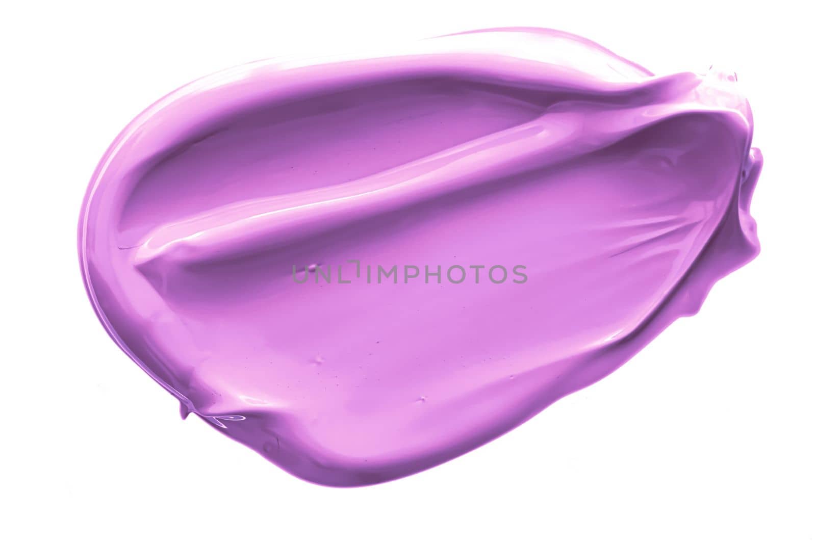 Pastel purple beauty swatch, skincare and makeup cosmetic product sample texture isolated on white background, make-up smudge, cream cosmetics smear or paint brush stroke by Anneleven