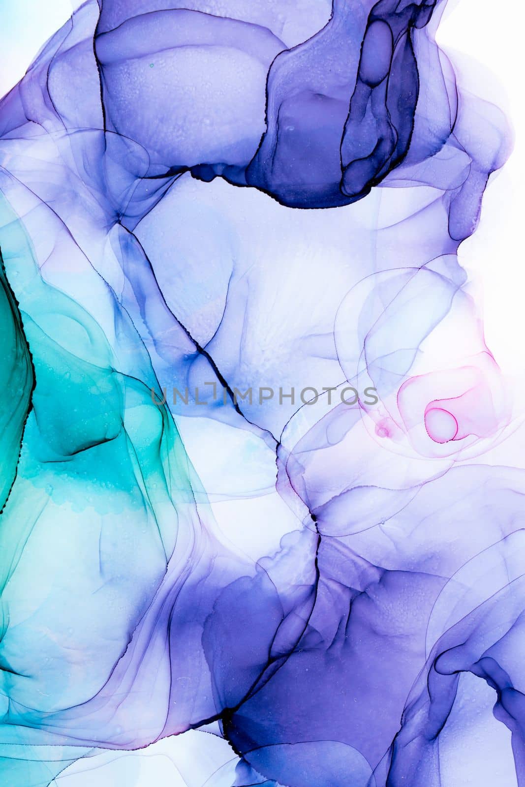 Marble ink abstract art from exquisite original painting for abstract background . Painting was painted on high quality paper texture to create smooth marble background pattern of ombre alcohol ink .