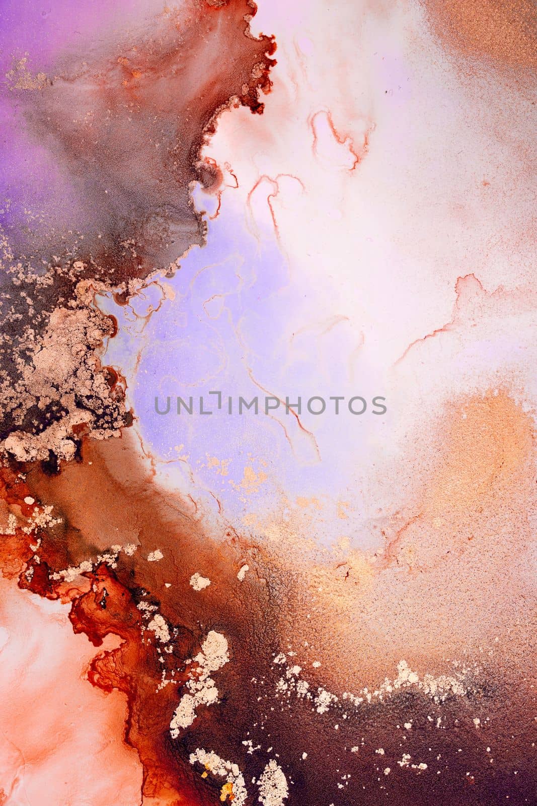 Marble ink abstract art from exquisite original painting for abstract background . Painting was painted on high quality paper texture to create smooth marble background pattern of ombre alcohol ink .