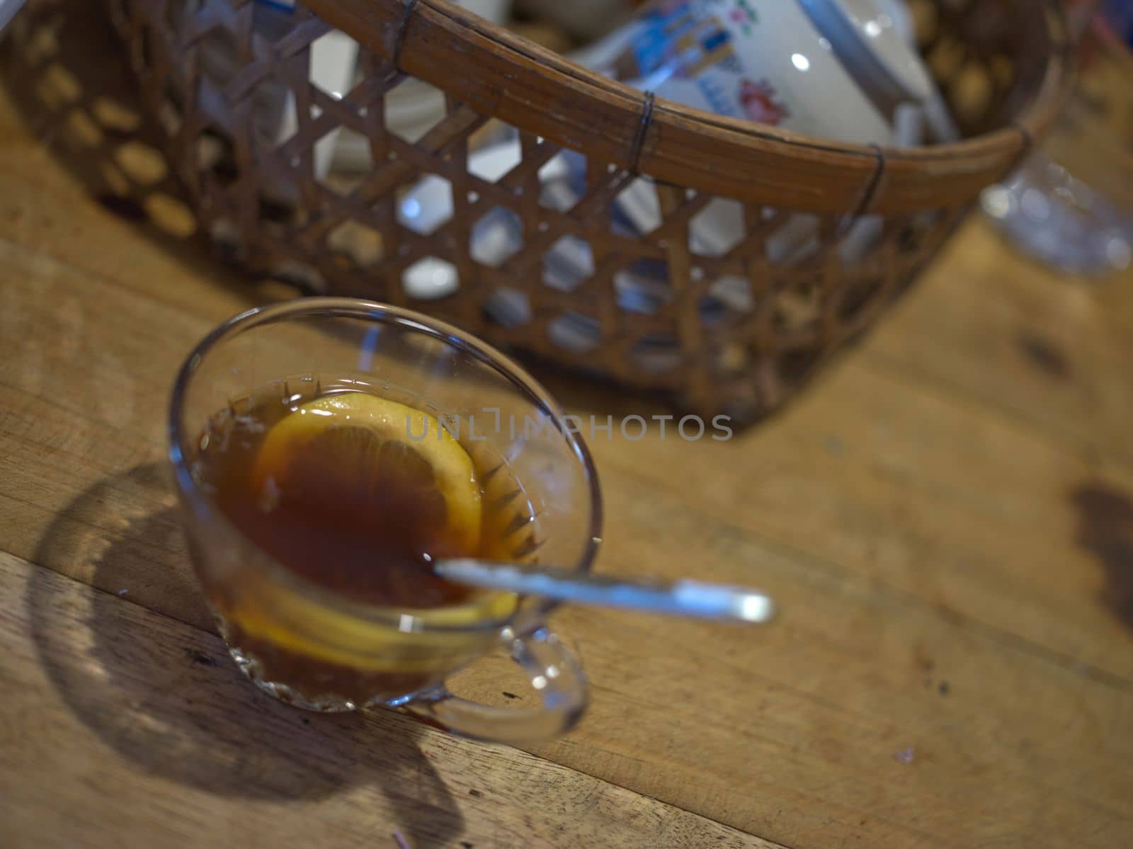 Pouring tea in cup . English Tea Time. Concept relax , by Hepjam