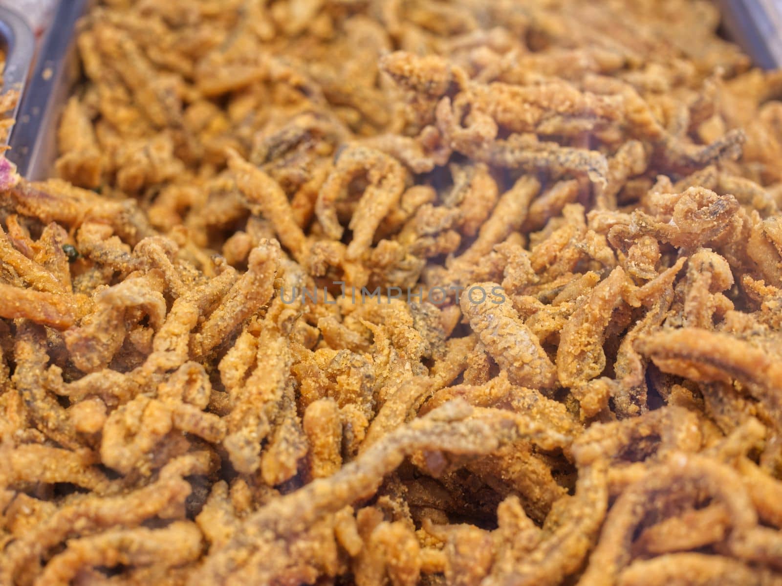 Deep fried pickled fish (Sour crispy fish) . Famous appetizer menu in THAILAND market.