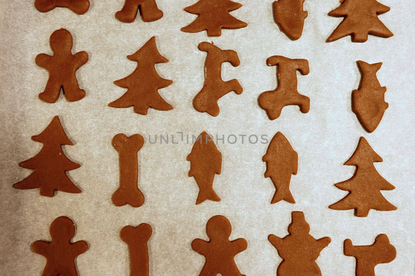 Christmas cookies - gingerbread. Preparation for baking homemade traditional sweets for the Christmas holidays in the Czech Republic. by Montypeter