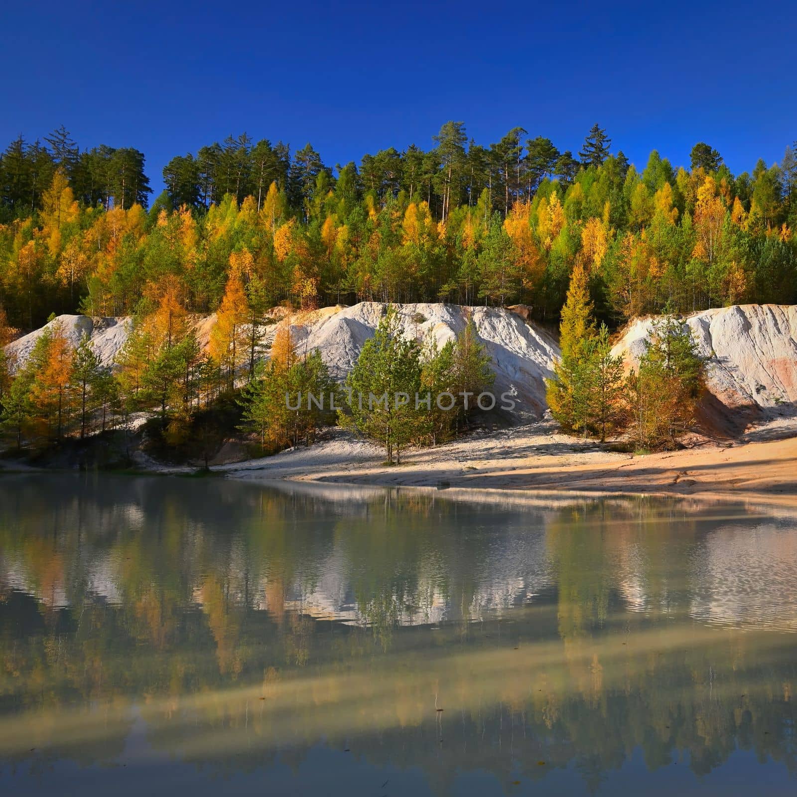 Autumn landscape. Beautiful colorful nature in autumn time. Czech Republic - seasonal background